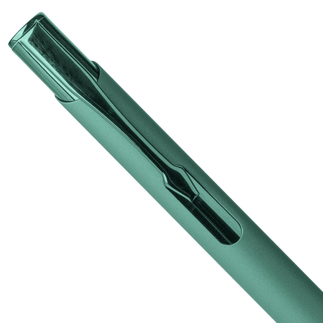 Recycelter Aluminium-Kugelschreiber mit Gummibeschichtung Ruinata