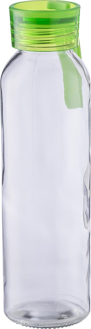 Trinkflasche Uoldivan | Glas | Farbiger Deckel | 500 ml