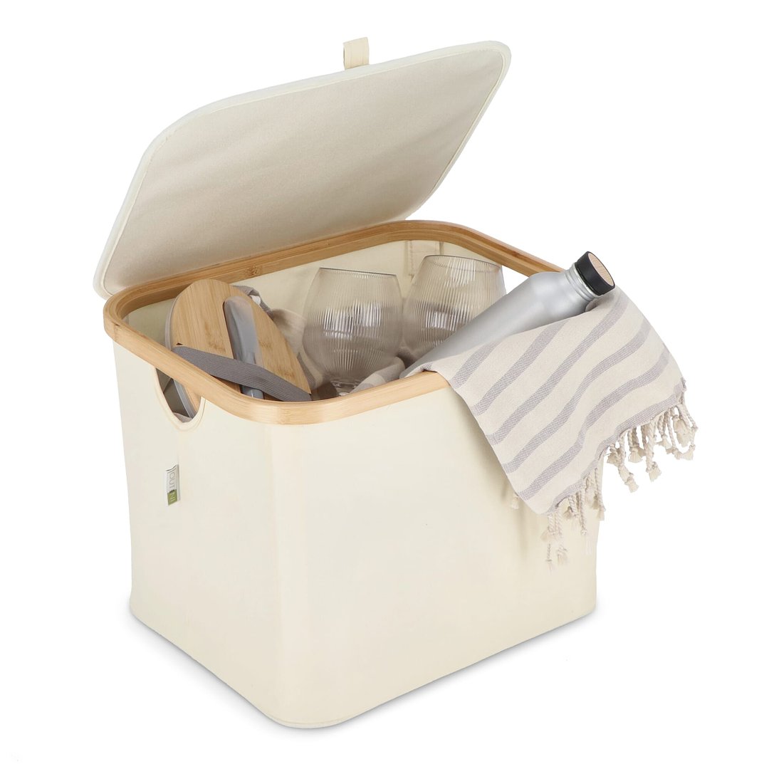 faktbarer Korb mit Deckel Sogne 40,5 x 33 x 30cm Mudorin