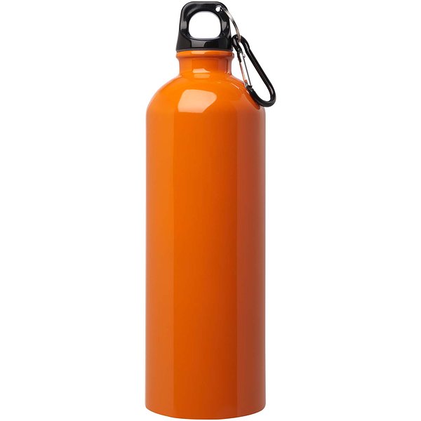 750 ml RCS-zertifizierte, einwandige Trinkflasche aus Edelstahl mit Karabinerhaken - Lüth