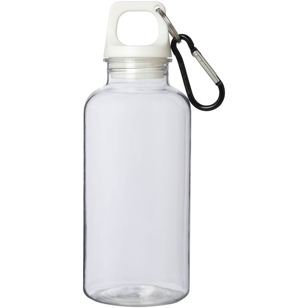 400 ml RCS-zertifizierte Trinkflasche aus recyceltem Kunststoff mit Karabiner - Emerik