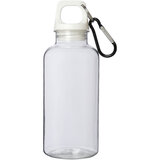 400 ml RCS-zertifizierte Trinkflasche aus recyceltem Kunststoff mit Karabiner - Emerik