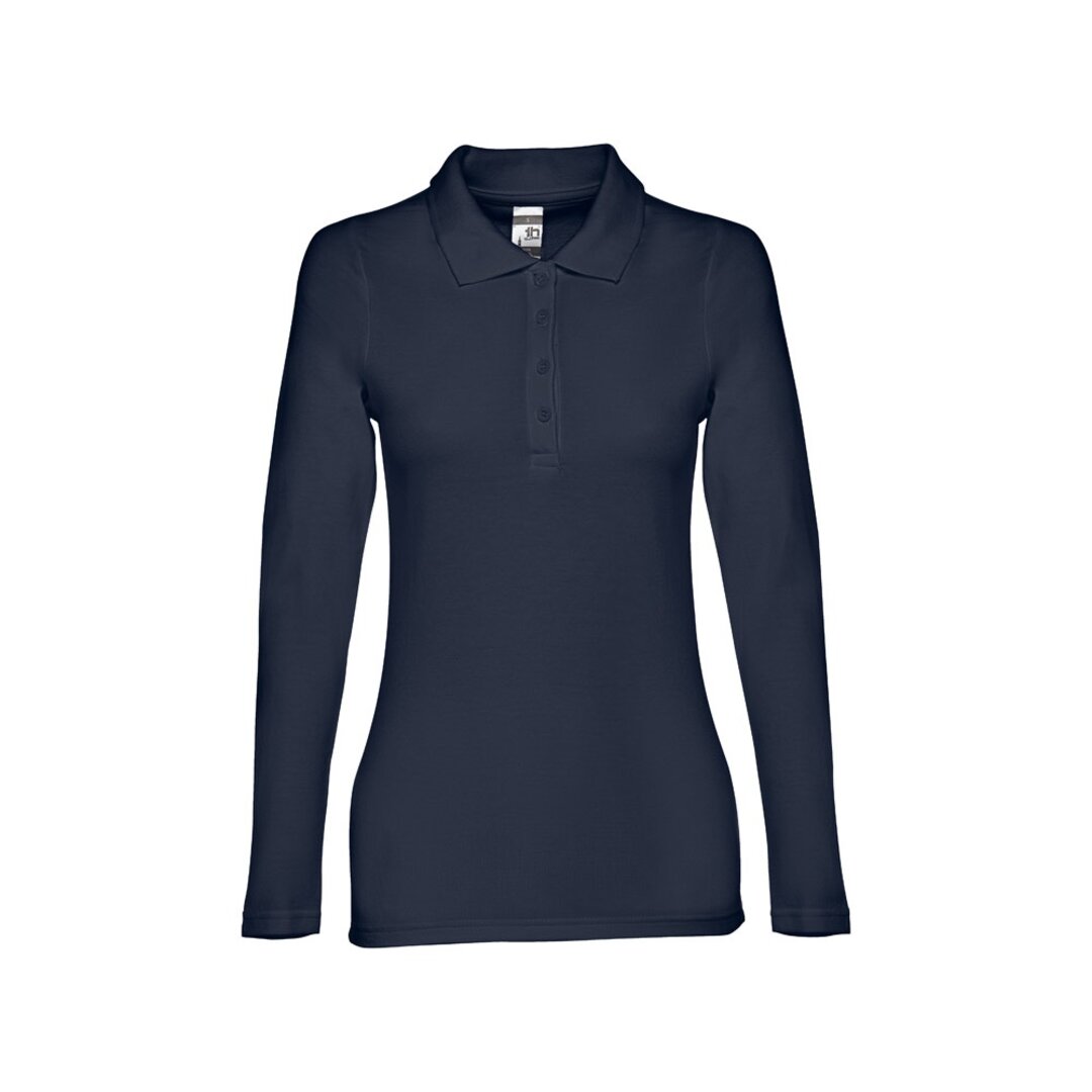 Damen Langarm-Poloshirt Minata