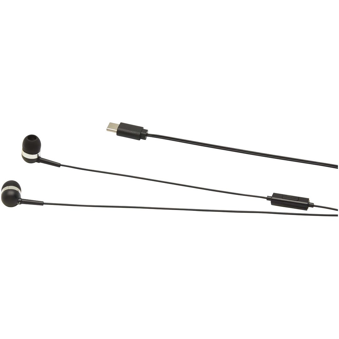 Kabelgebundenes Headset Typ-C mit Aufbewahrungsbox aus recyceltem Kunststoff - Betori