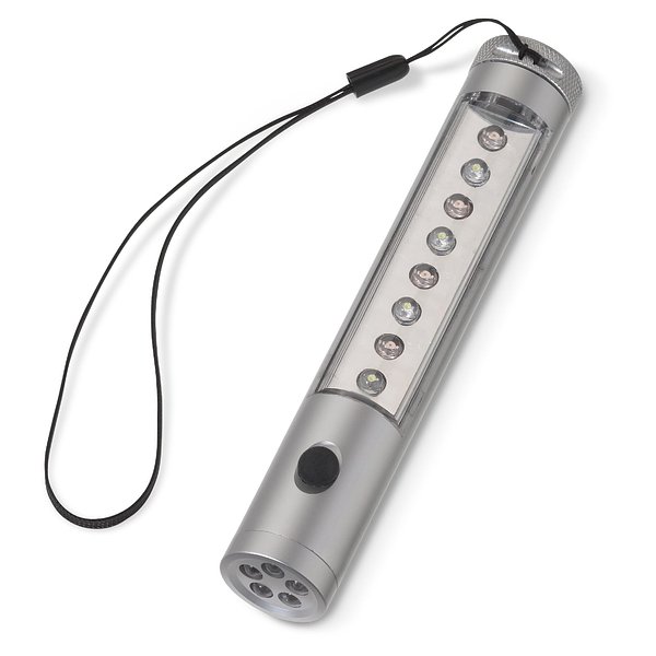 Aluminium Taschenlampe mit Magnet, 5+8 LED´s Giamudoli