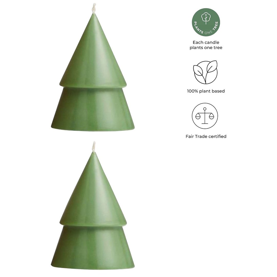 Home Matcha Weihnachtsbaum Kerze M - Nelia