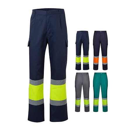 Zweifarbige Hose aus Twill (190g/m²), Baumwolle (20%) und Polyester (80%) Menatri