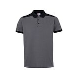 Zweifarbiges Stretch-Piqué-Poloshirt (200 g/m²) mit kurzen Ärmeln, aus Polyester (96 %) und Elastan (4 %) Duricalie