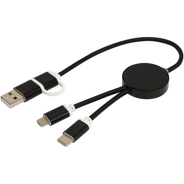 30 cm 5-in-1 Kabel aus recyceltem Kunststoff für Datenübertragung und 27W Schnellladung - Hate