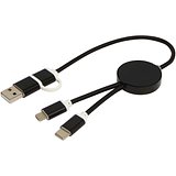 30 cm 5-in-1 Kabel aus recyceltem Kunststoff für Datenübertragung und 27W Schnellladung - Hate