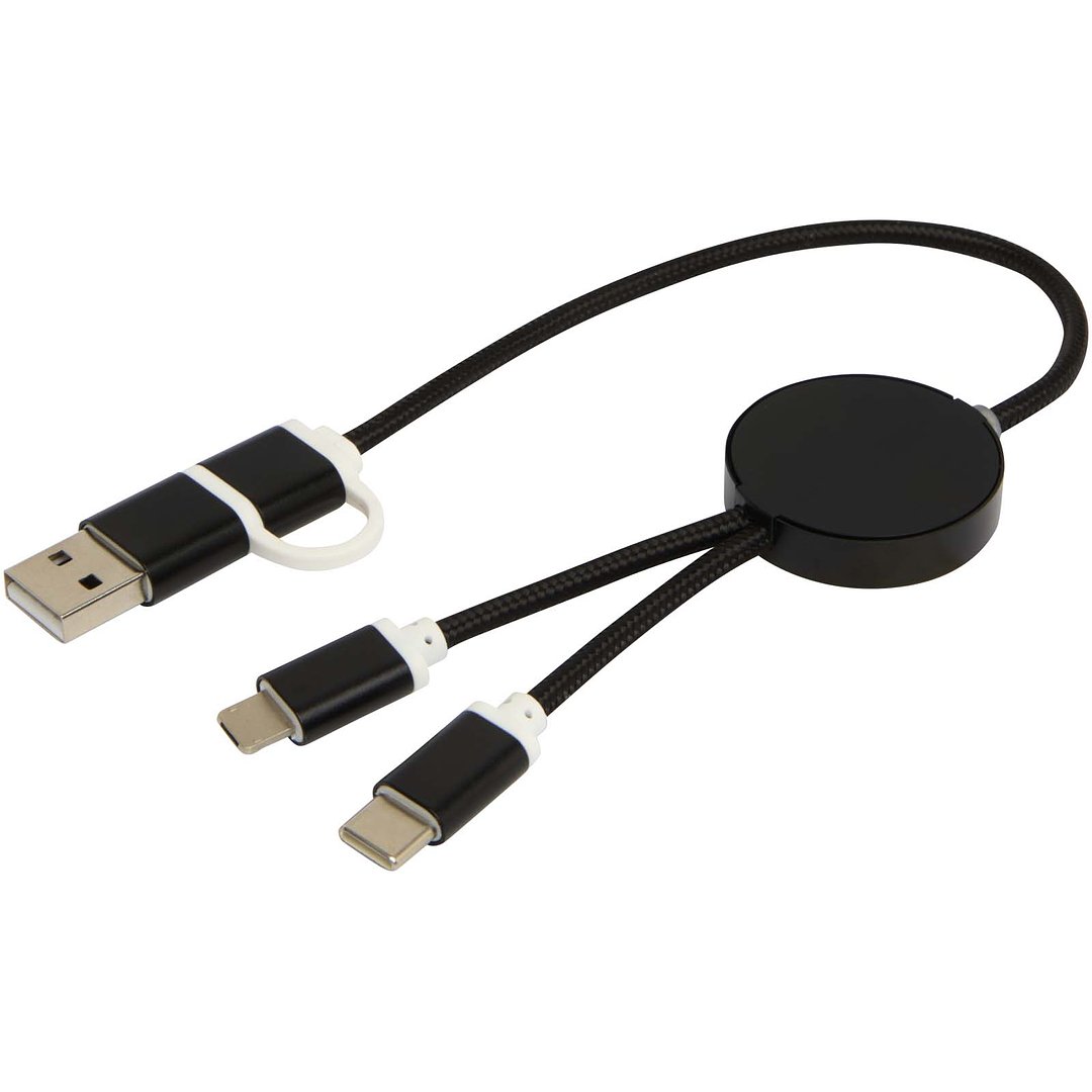 30 cm 5-in-1 Kabel aus recyceltem Kunststoff für Datenübertragung und 27W Schnellladung - Hate