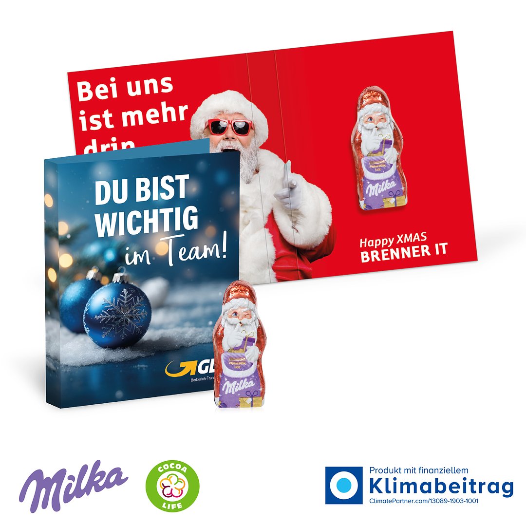 Werbe-Klappkarte mit süsser Füllung