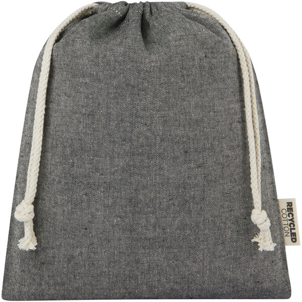 150 g/m² GRS Zuziehbeutel aus Recyclingbaumwolle mittel 1,5 l - Masco