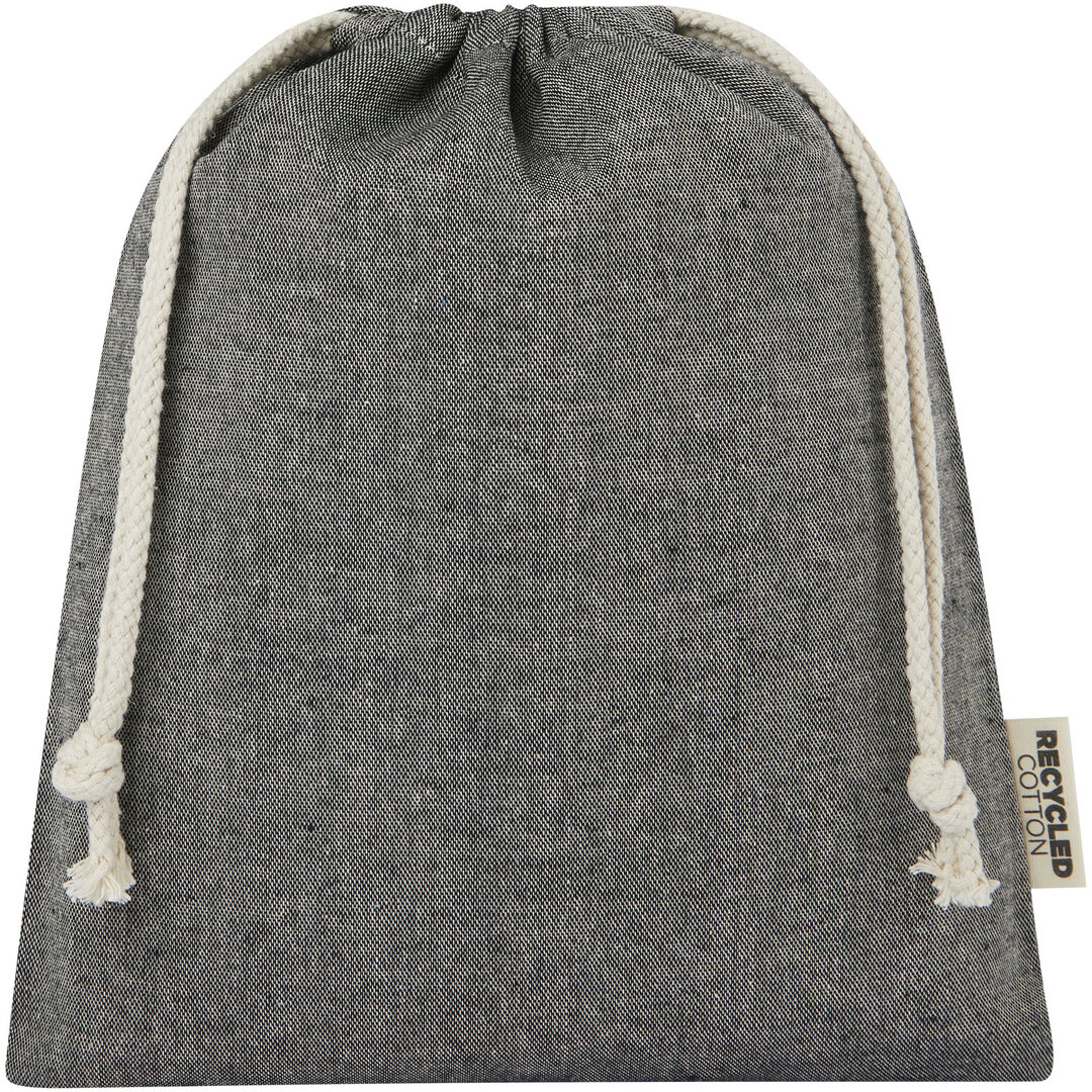 150 g/m² GRS Zuziehbeutel aus Recyclingbaumwolle mittel 1,5 l - Masco