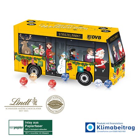3D Adventskalender Lindt „Bus“ Organic