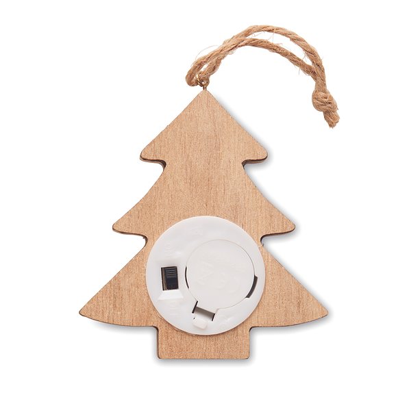Anhänger aus Holz mit LED Bist