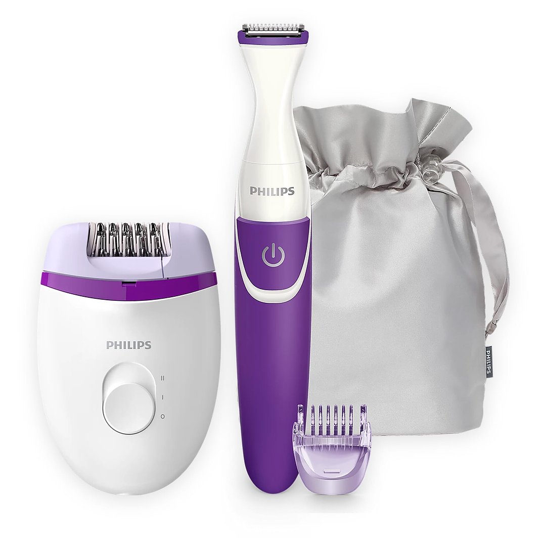 Philips Satinelle Kompakt-Epilierer mit Kabel &amp; kabellosem Bikini-Trimmer Ylansen