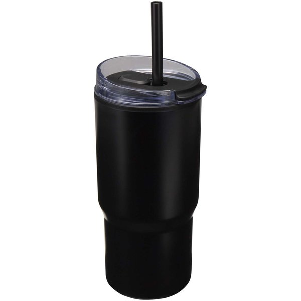 540 ml RCS Becher aus recyceltem Material, doppelwandig isoliert, mit Trinkhalm - Marlixhla
