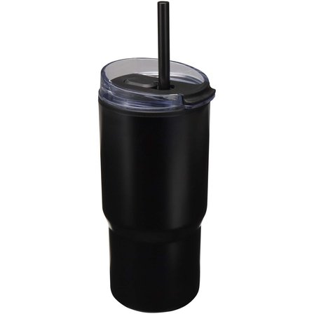 540 ml RCS Becher aus recyceltem Material, doppelwandig isoliert, mit Trinkhalm - Marlixhla