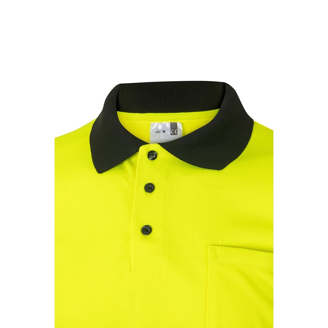 Zweifarbiges Poloshirt im Bird-Eye-Design (160g/m²) mit kurzen Ärmeln, aus Polyester (100%) Mudyli