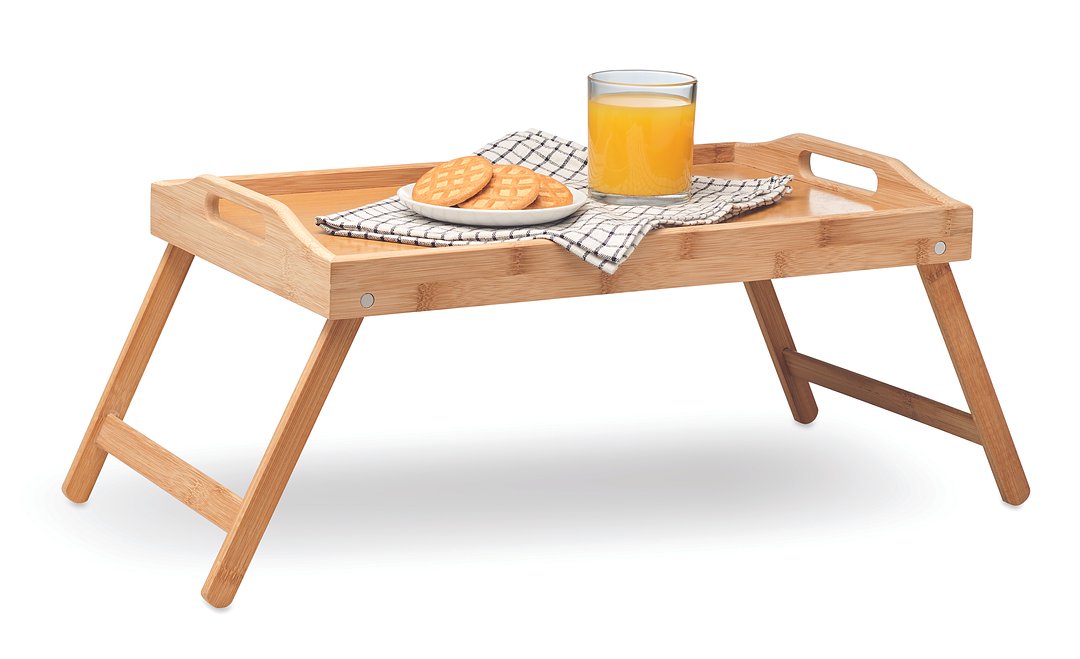 Klappbares Tablett aus Bambus Köbie