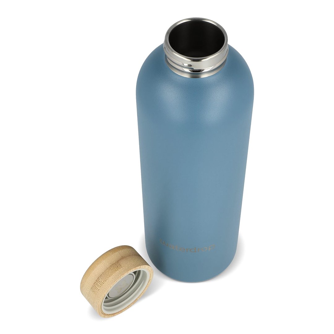 Edelstahlflasche mit Bambusdeckel 600 ml Oriköbi