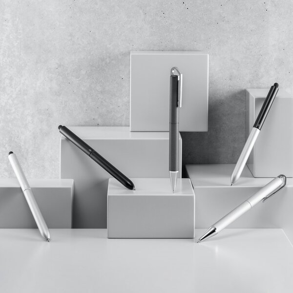 Kugelschreiber aus Aluminium mit Touchpen-Spitze Walina