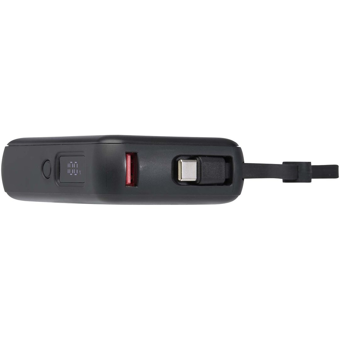 35 W 10.000 mAh Tablet Powerbank mit integriertem Typ-C-Kabel aus recyceltem Kunststoff - Ylanin