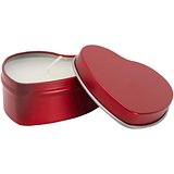 Herzförmige Zinnkerze mit Vanille Duft - Giun