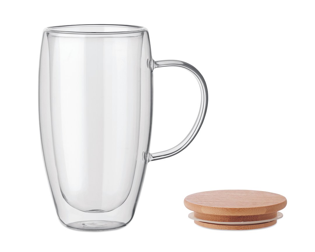 Doppelwandiger Glasbecher 450ml Sarena