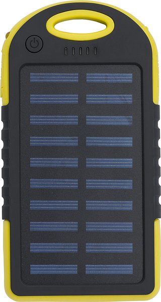 Gummierte ABS Solar-Powerbank Giannep