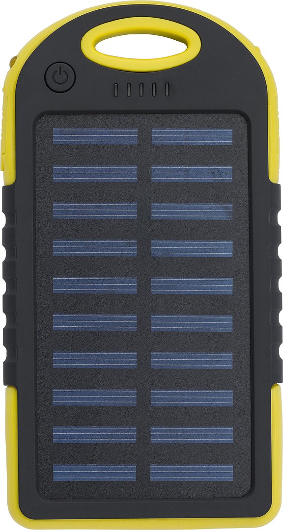 Gummierte ABS Solar-Powerbank Giannep