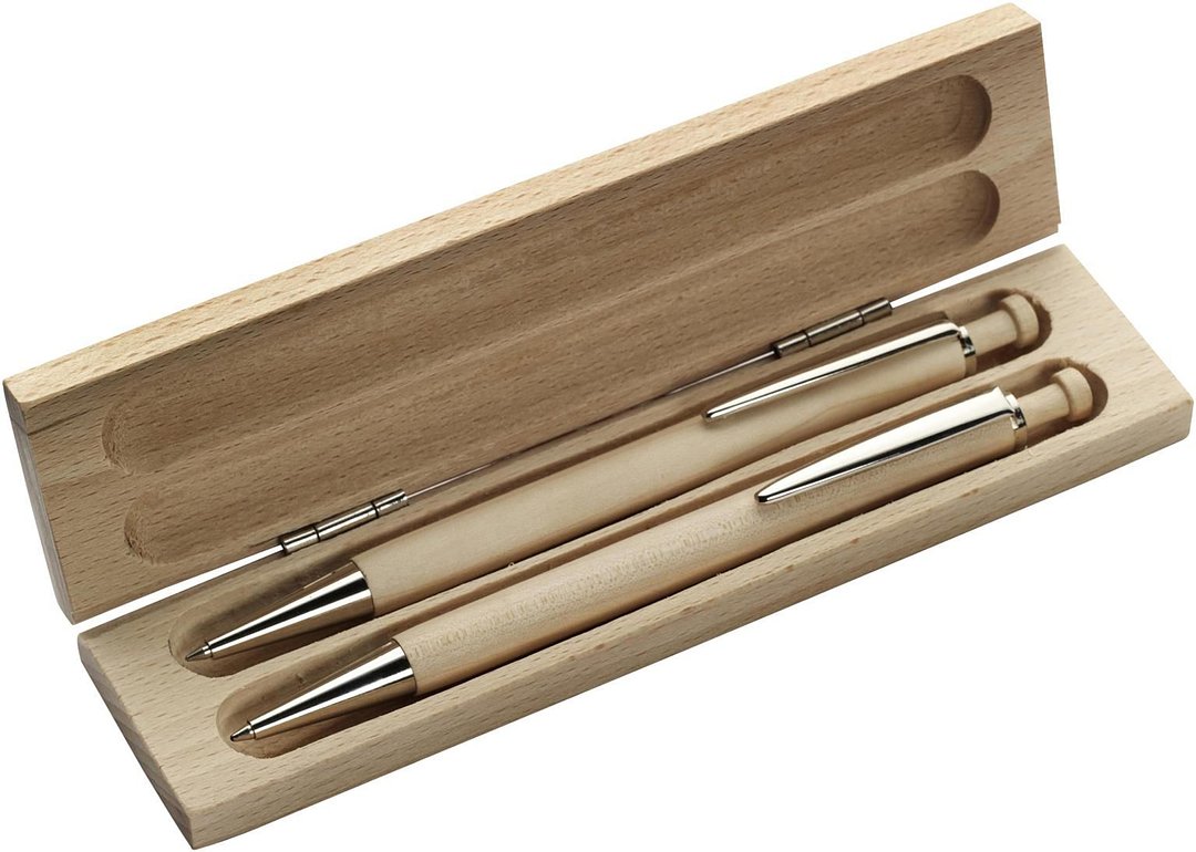 Schreibset Uedivani | Holzbox | Stift und Bleistift