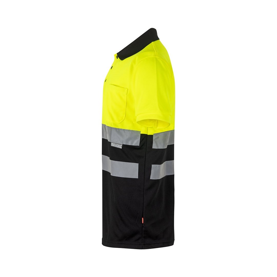 Zweifarbiges Poloshirt im Bird-Eye-Design (160g/m²) mit kurzen Ärmeln, aus Polyester (100%) Nicha