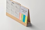 Tischkalender mit Memoblock Hannetha