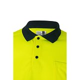 Zweifarbiges Poloshirt im Bird-Eye-Design (160g/m²) mit langen Ärmeln, aus Polyester (100%) Steivia