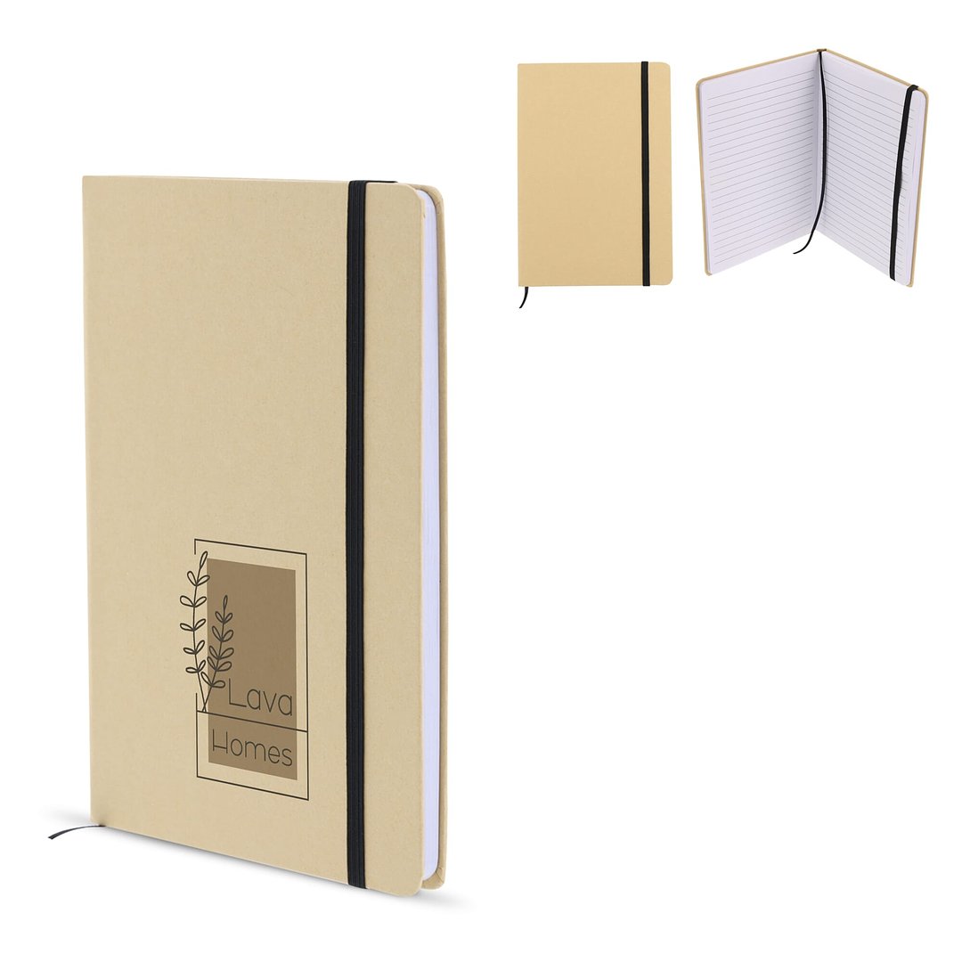 Notizbuch aus Karton mit runden Ecken A6 Paulannia