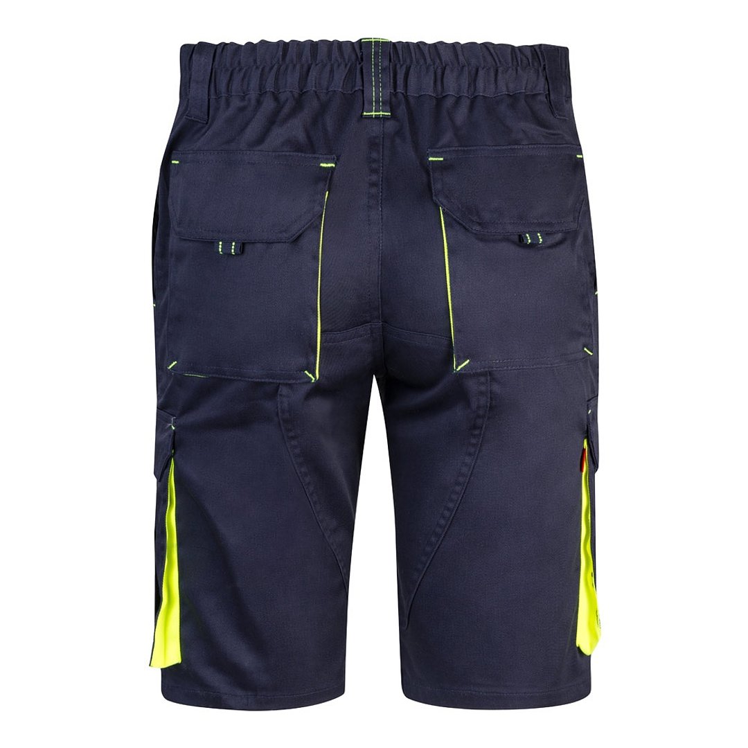 Zweifarbige Stretch-Bermudashorts mit mehreren Taschen (240 g/m²) aus Baumwolle (46 %), EME (38 %) und Polyester (16 %) Altie