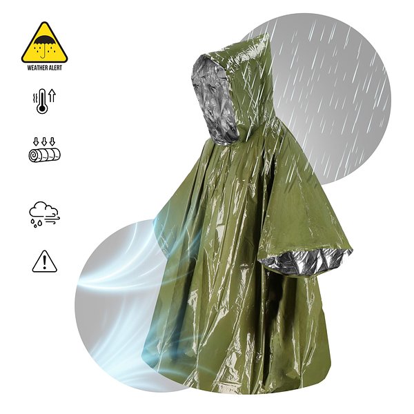 2-in-1-Thermoponcho für Outdoor Notfälle Durenas