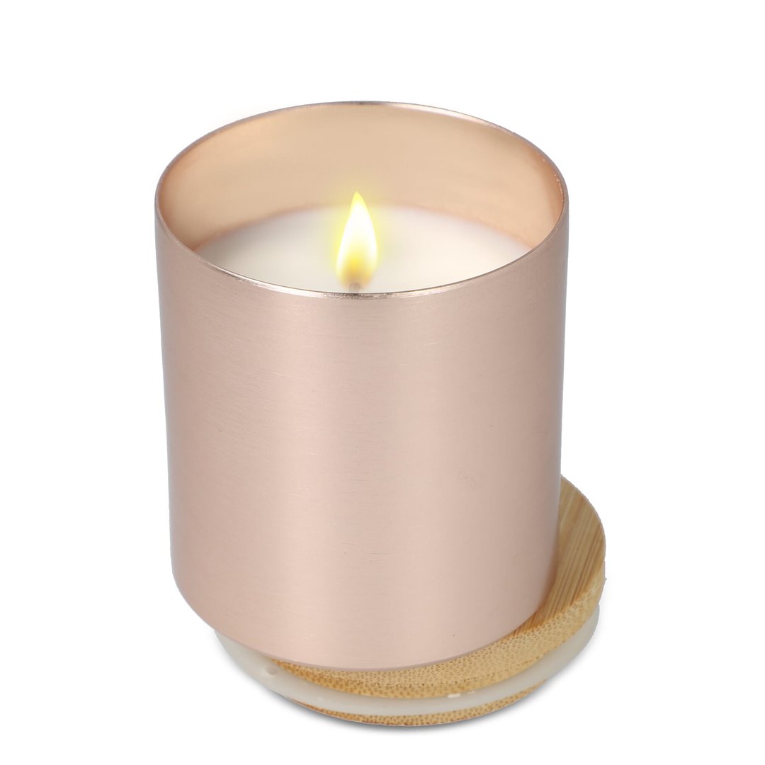 Bhakti-Duftkerze auf pflanzlicher Basis in recyceltem Aluminiumgefäß Elinele