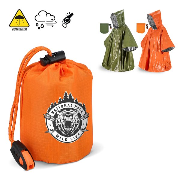 2-in-1-Thermoponcho für Outdoor Notfälle Durenas