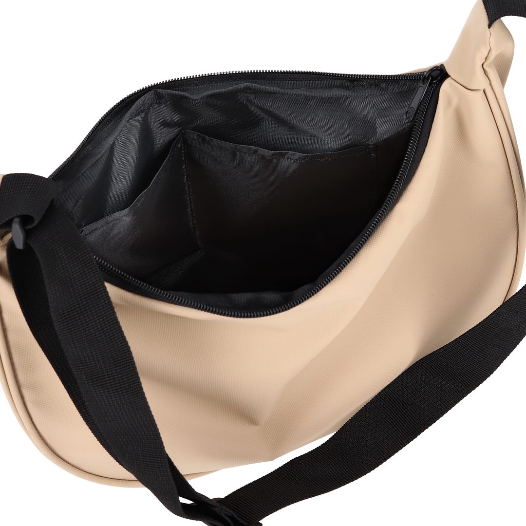 PU-beschichtete R-PET 600D Halbmond-Tragetasche Helia