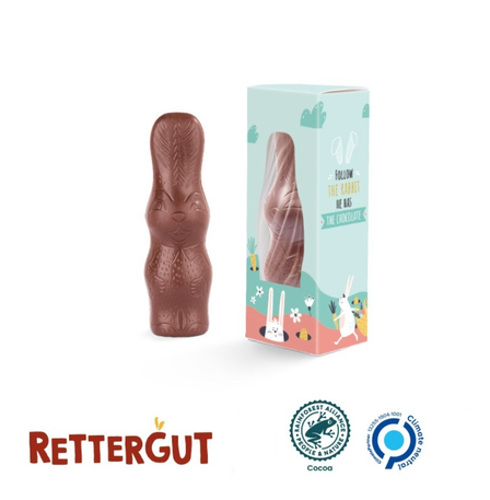 Osterhase in Werbeverpackung