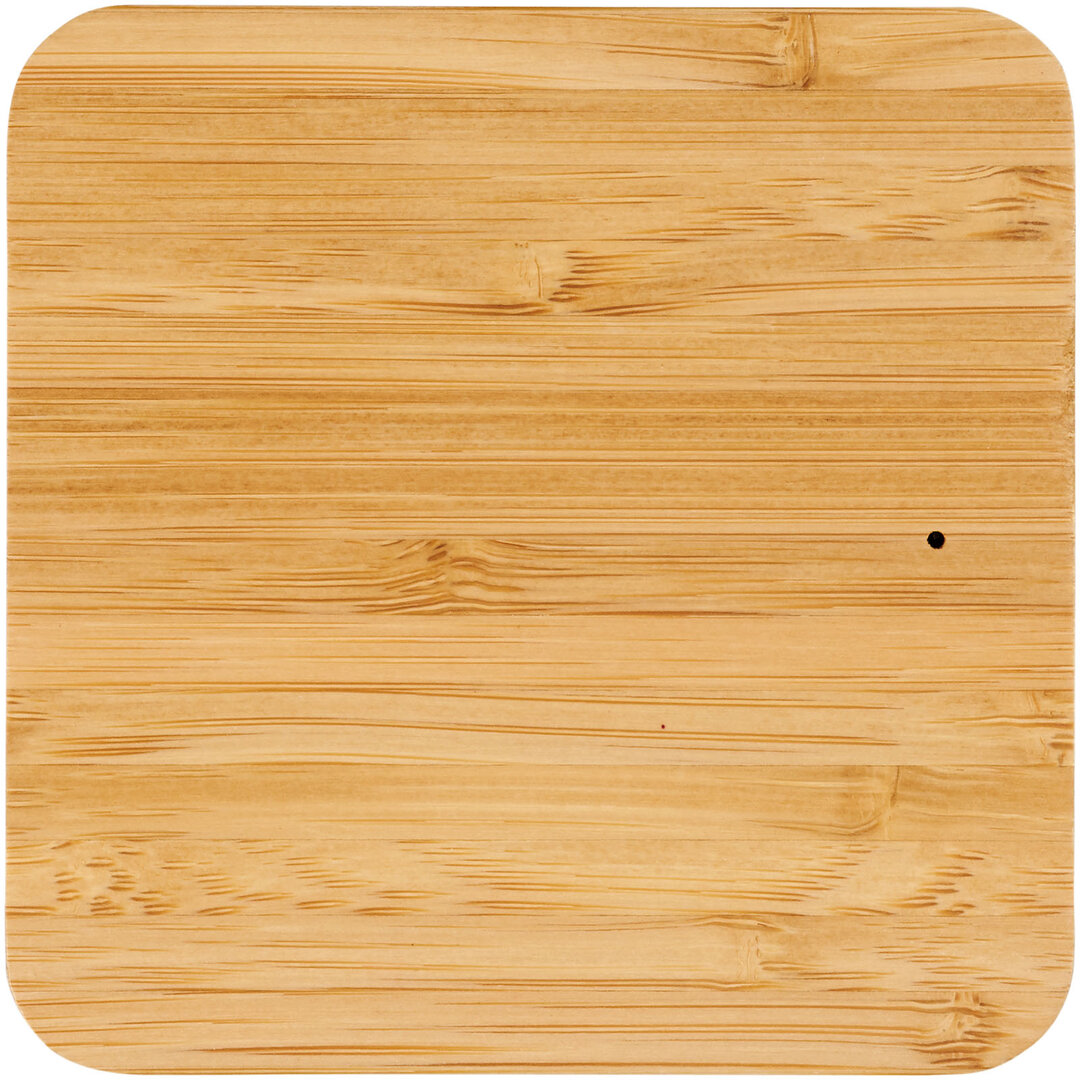 Kabelloses Ladepad aus Bambus und Stoff - Ylanna