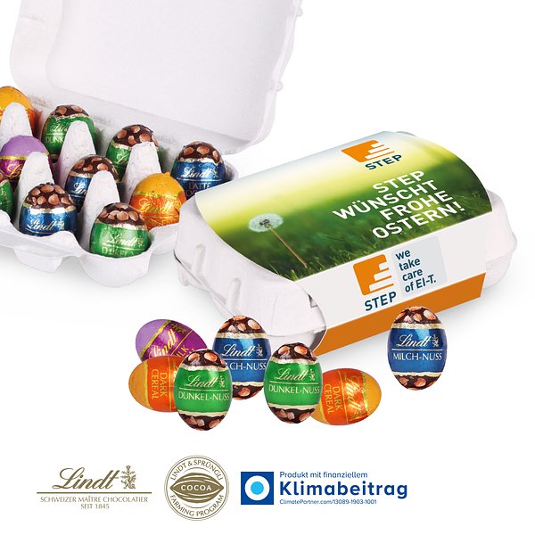 Schoko-Eier 12er-Set mit Lindt Cerealien-Eier