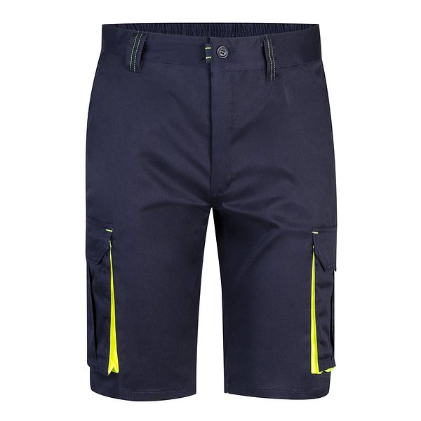 Zweifarbige Stretch-Bermudashorts mit mehreren Taschen (240 g/m²) aus Baumwolle (46 %), EME (38 %) und Polyester (16 %) Altie