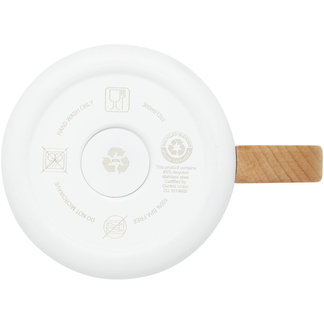 RCS-zertifizierter Becher aus recyceltem Edelstahl mit Kupfer-Vakuumisolierung, 360 ml - Oninan