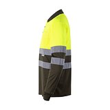 Zweifarbiges Poloshirt im Bird-Eye-Design (160g/m²) mit langen Ärmeln, aus Polyester (100%) Beatiani
