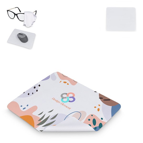 Mikrofaser-Mauspad mit Silikonpunkten 18 x 22 cm (325 g/m²) Sublimationsdruck Orinas