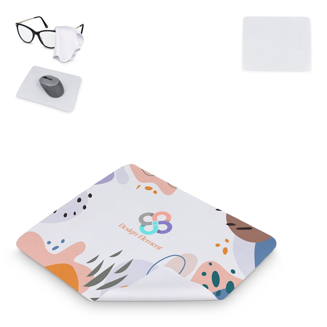 Mikrofaser-Mauspad mit Silikonpunkten 18 x 22 cm (325 g/m²) Sublimationsdruck Orinas